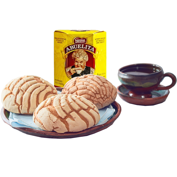 Chocolate abuelita con conchas mexicanas en Grand Rapids